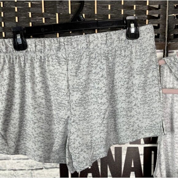 Spyder L Logo Gray Heather Racerback Drawstring Waist Tank & Shorts Lounge Set - Picture 6 of 7